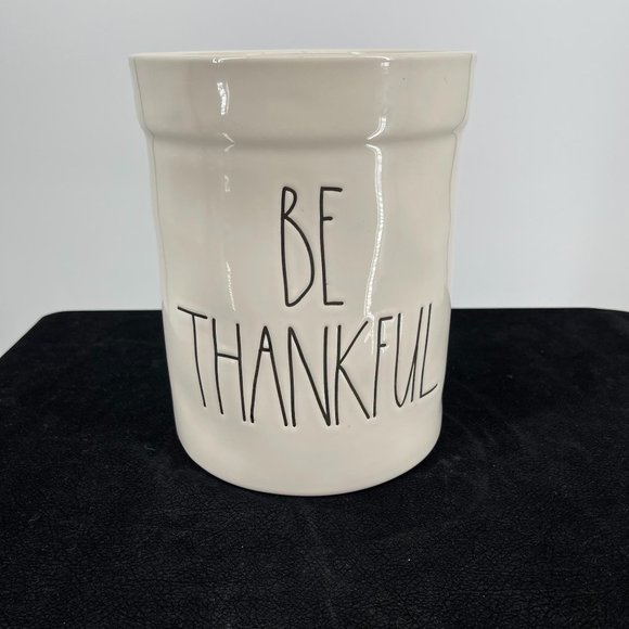 Rae Dunn Be Thankful LL Utensil Holder Artisan Col - Picture 1 of 8